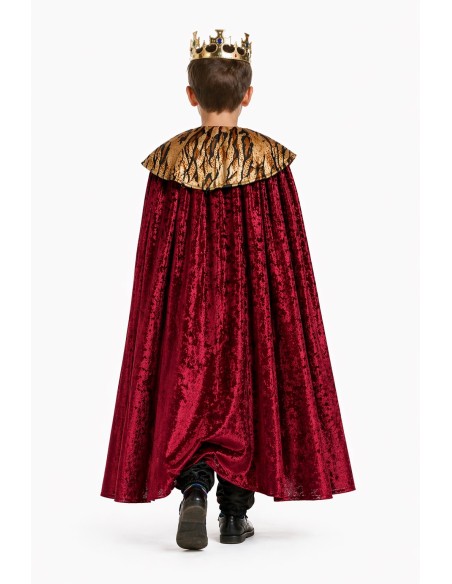 Manto Re Gaspar, Principe o Paggio 8/10 Anni | Costumi per Bambini Il Re del Carnevale